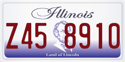 IL license plate Z458910