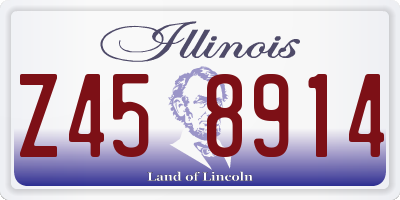 IL license plate Z458914
