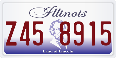 IL license plate Z458915