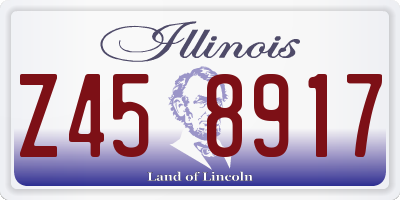 IL license plate Z458917