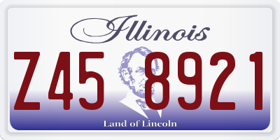IL license plate Z458921
