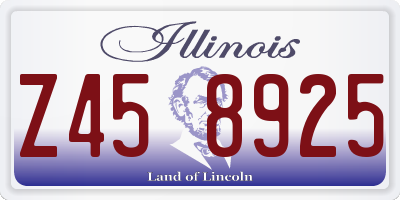IL license plate Z458925