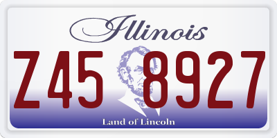 IL license plate Z458927
