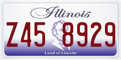 IL license plate Z458929