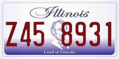 IL license plate Z458931
