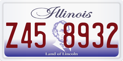 IL license plate Z458932