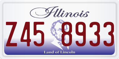IL license plate Z458933
