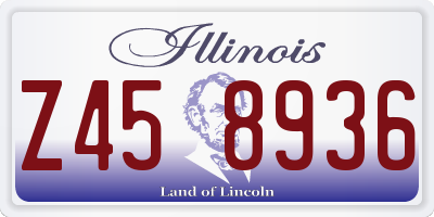 IL license plate Z458936