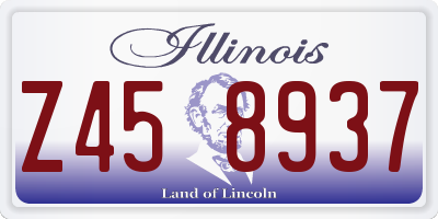 IL license plate Z458937