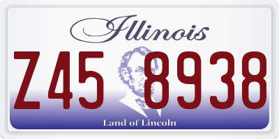 IL license plate Z458938