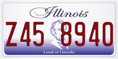 IL license plate Z458940