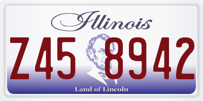 IL license plate Z458942