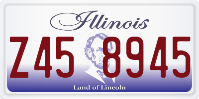 IL license plate Z458945