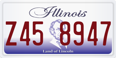 IL license plate Z458947