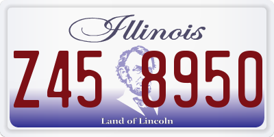 IL license plate Z458950