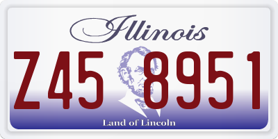 IL license plate Z458951