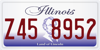 IL license plate Z458952