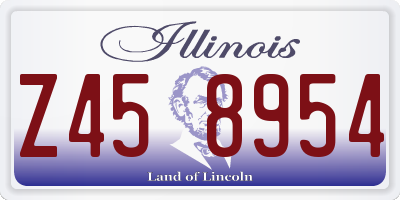 IL license plate Z458954