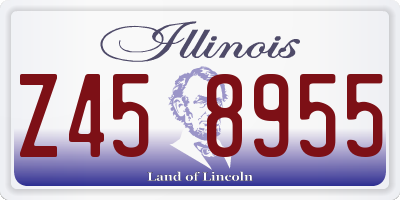 IL license plate Z458955