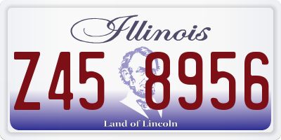 IL license plate Z458956