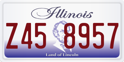 IL license plate Z458957