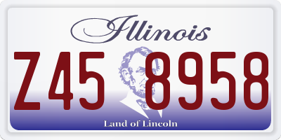 IL license plate Z458958