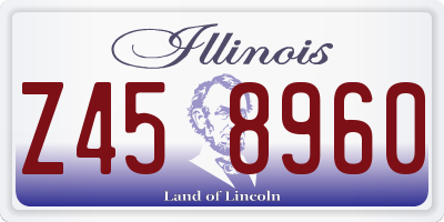 IL license plate Z458960