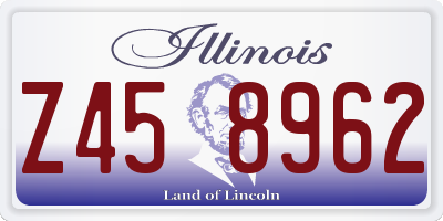 IL license plate Z458962