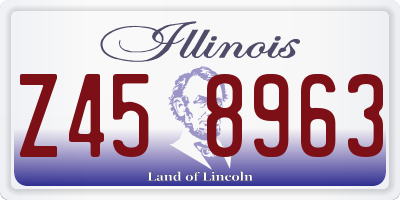IL license plate Z458963