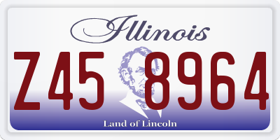 IL license plate Z458964