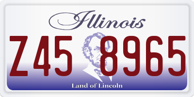 IL license plate Z458965