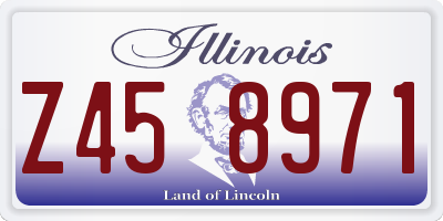 IL license plate Z458971