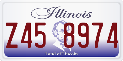 IL license plate Z458974