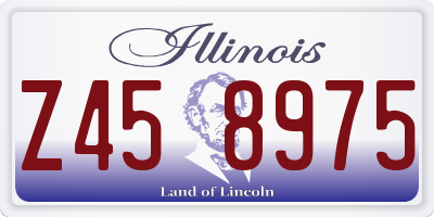 IL license plate Z458975
