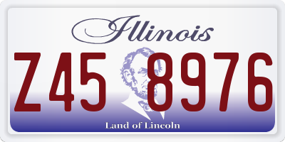 IL license plate Z458976