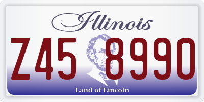 IL license plate Z458990