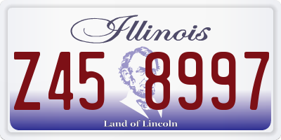 IL license plate Z458997