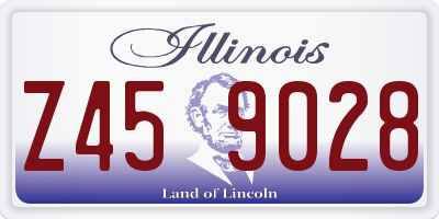 IL license plate Z459028