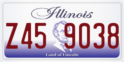 IL license plate Z459038