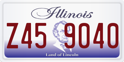 IL license plate Z459040