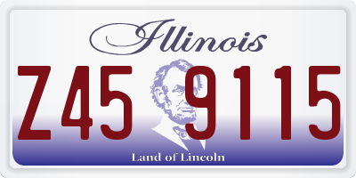 IL license plate Z459115