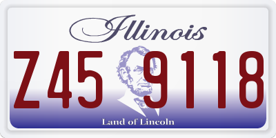 IL license plate Z459118