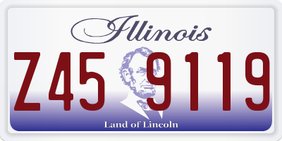 IL license plate Z459119