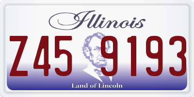IL license plate Z459193