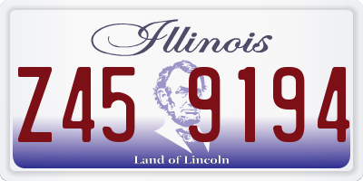 IL license plate Z459194