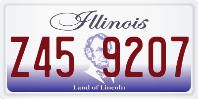 IL license plate Z459207