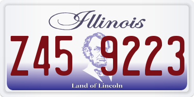 IL license plate Z459223