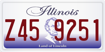 IL license plate Z459251
