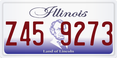 IL license plate Z459273