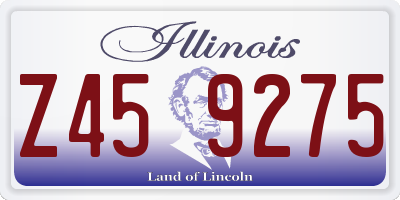 IL license plate Z459275